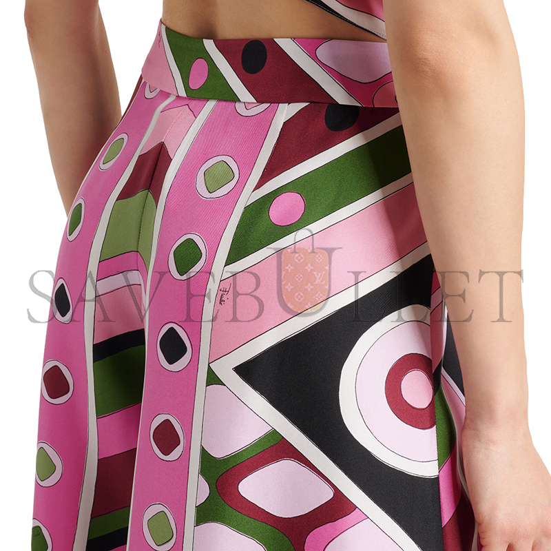 PUCCI VIVARA SILK SATIN WIDE-LEG PANTS